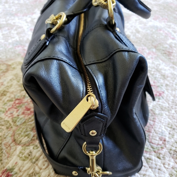 Coach Campbell Leather Turnlock Large Satchel - Picture 5 of 14